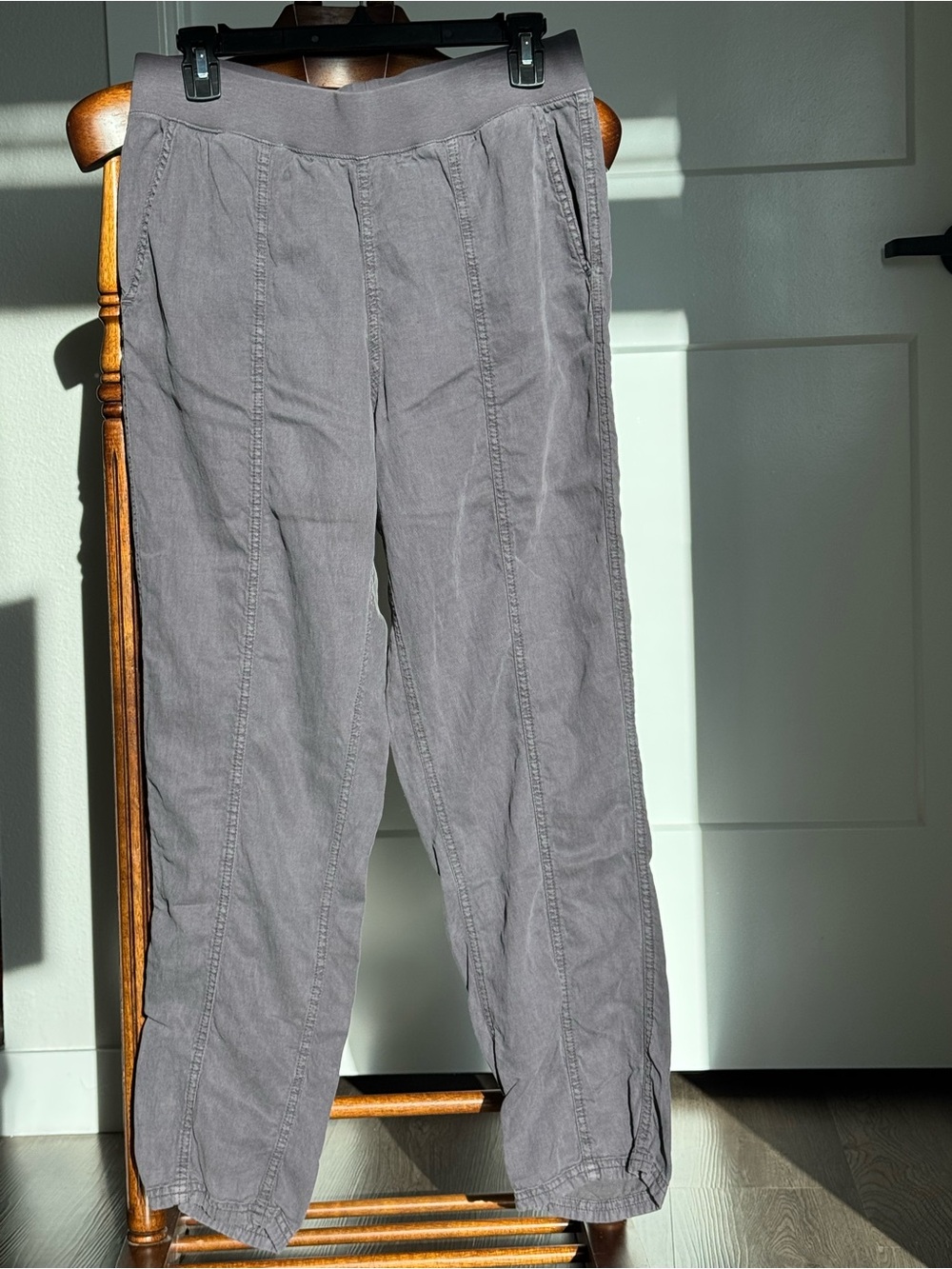 Faherty TENCEL Linen Jogger Pants Women’s M Organic Cotton Gray Pull On Coastal